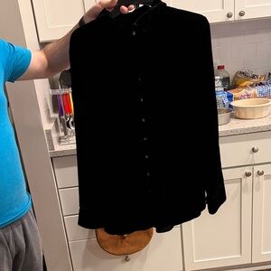 Talbots Black Button Down Shirt